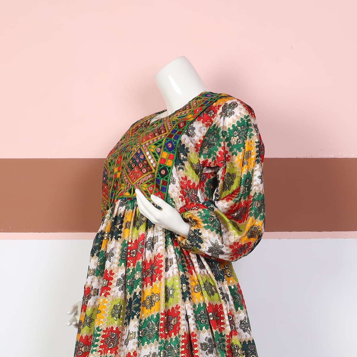 Multicolor Printed Traditional Ethnic Frock Suit 4