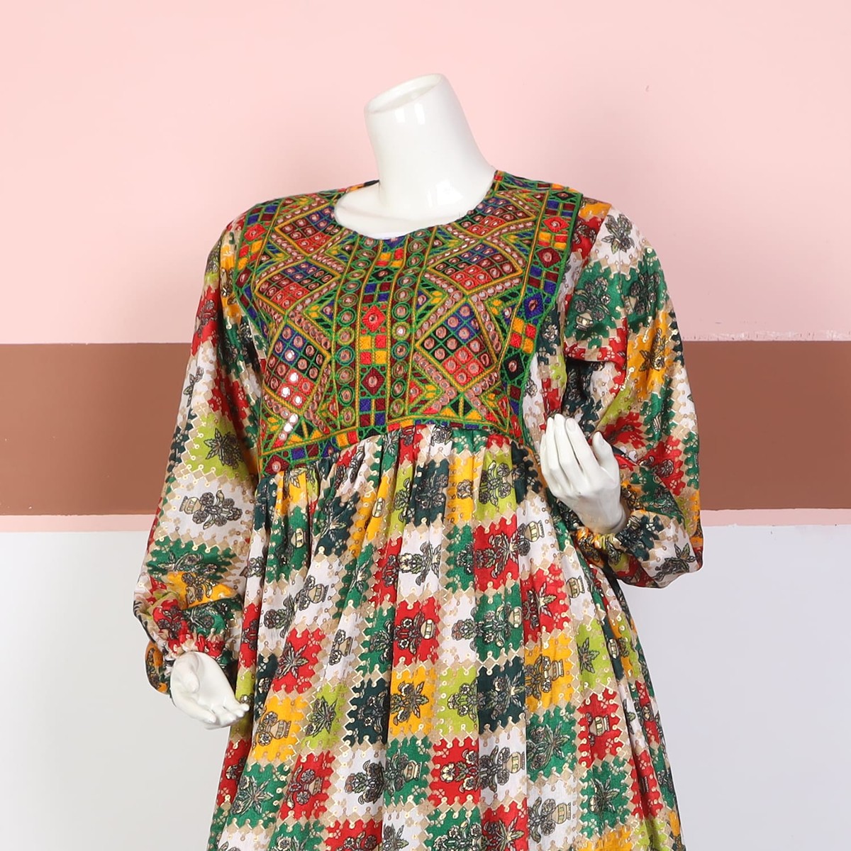 Multicolor Printed Traditional Ethnic Frock Suit 3