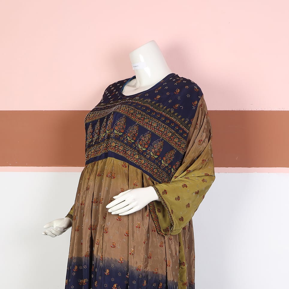 Rustic Multitone Printed Cotton Frock 2