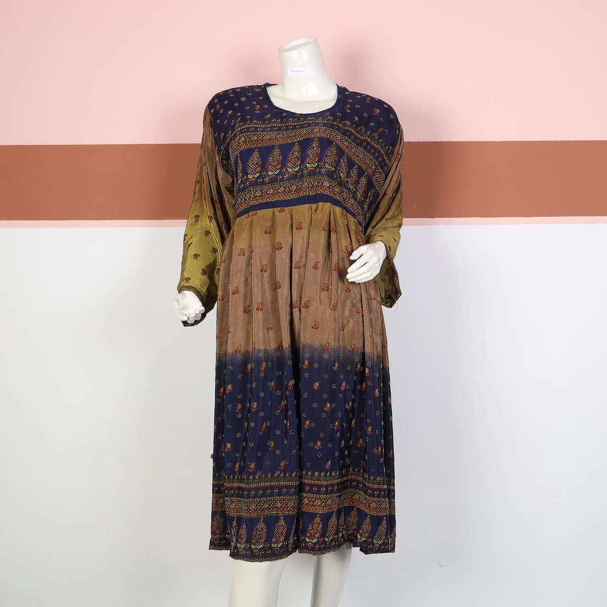 Rustic Multitone Printed Cotton Frock 4