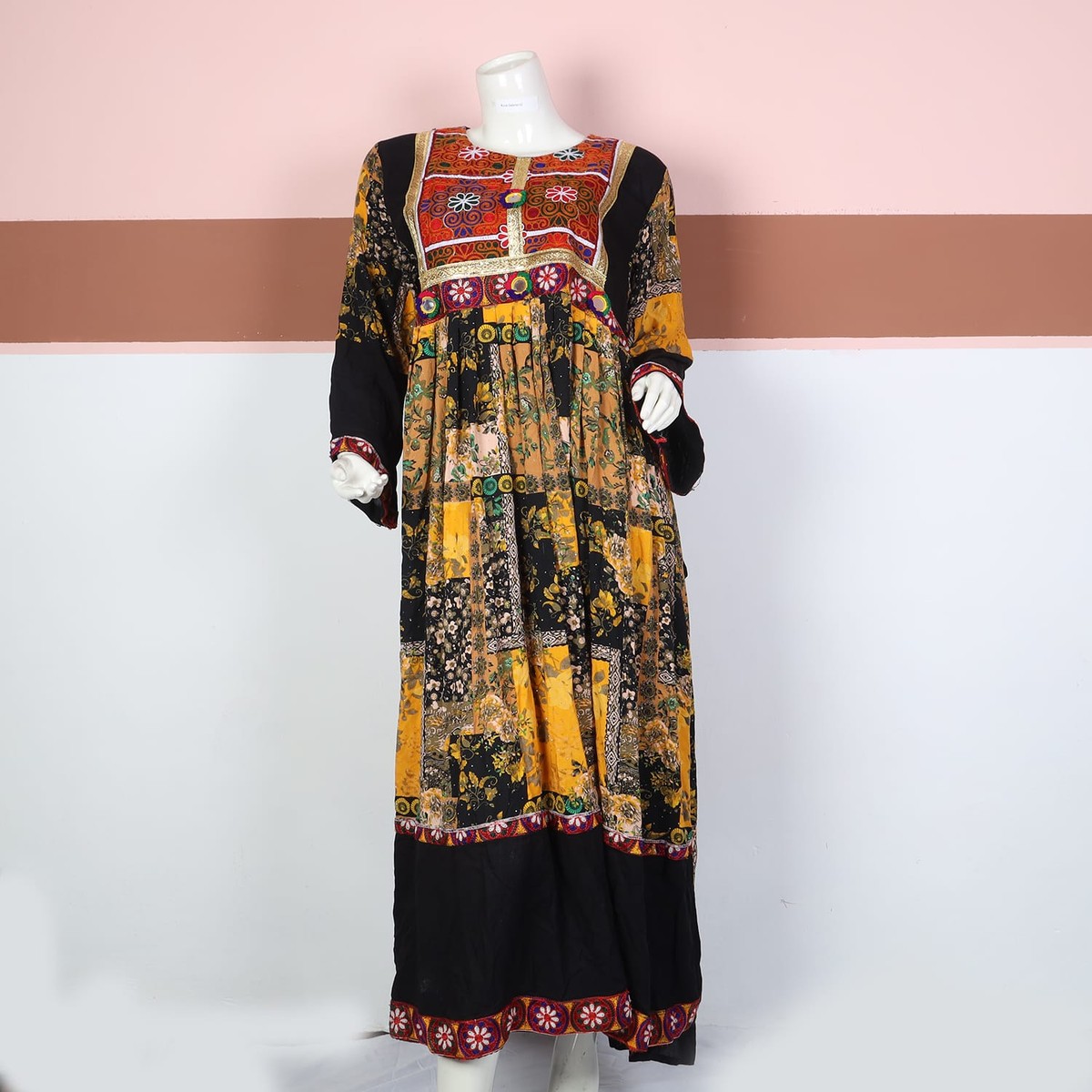 Bohemian Patchwork Embroidered Maxi Dress 4