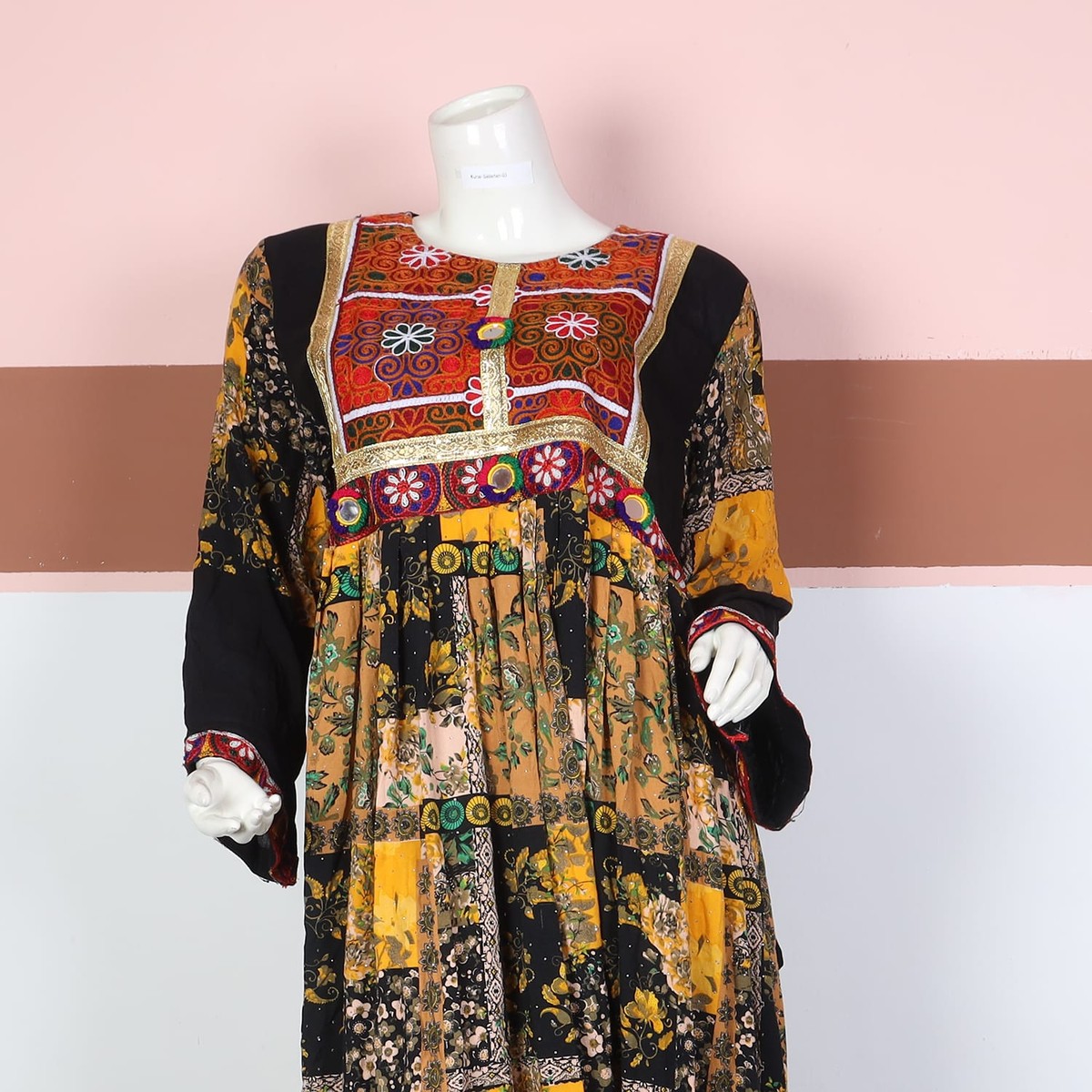 Bohemian Patchwork Embroidered Maxi Dress 3
