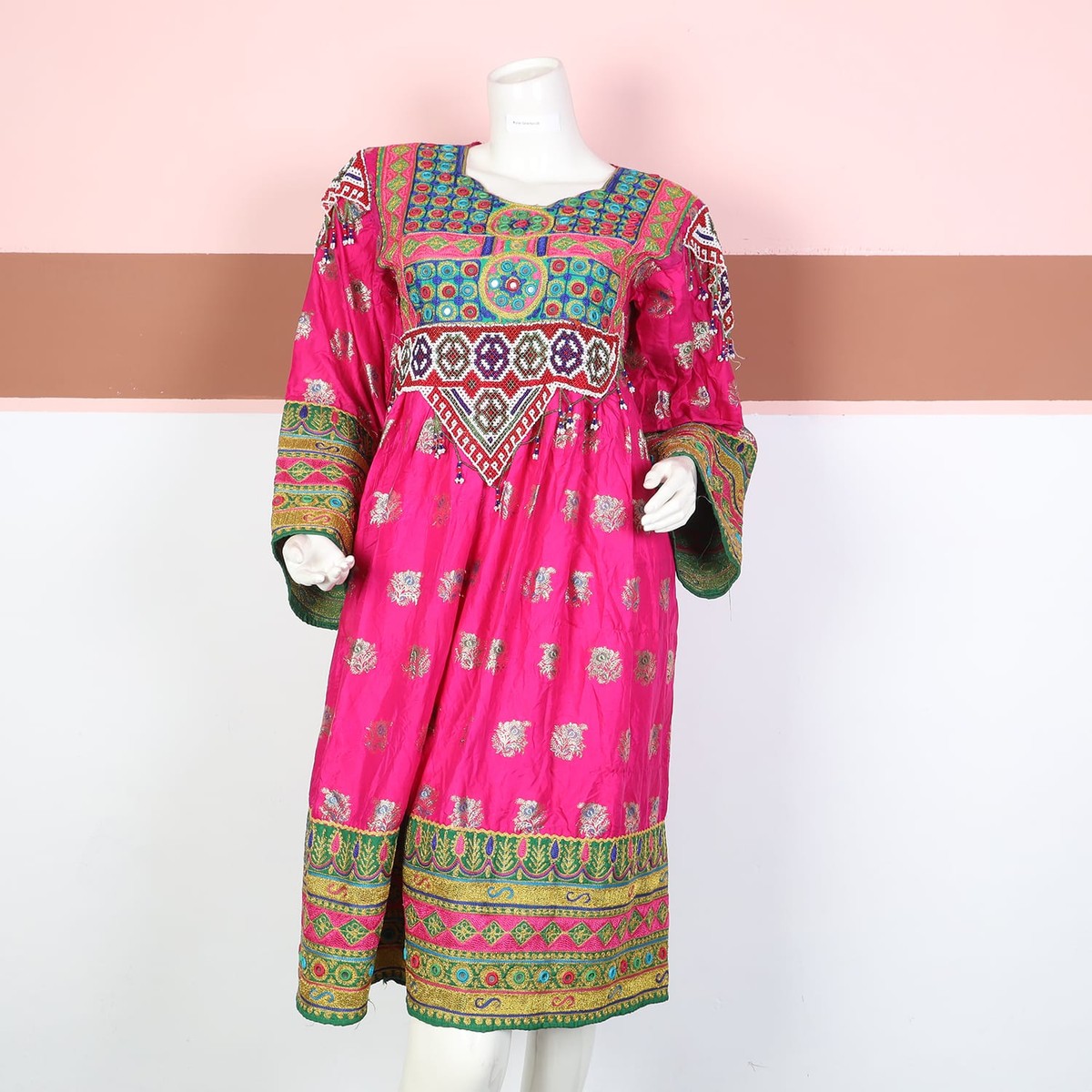 Radiant Pink Ethnic Embroidered Dress – Women’s Traditional Wear 2