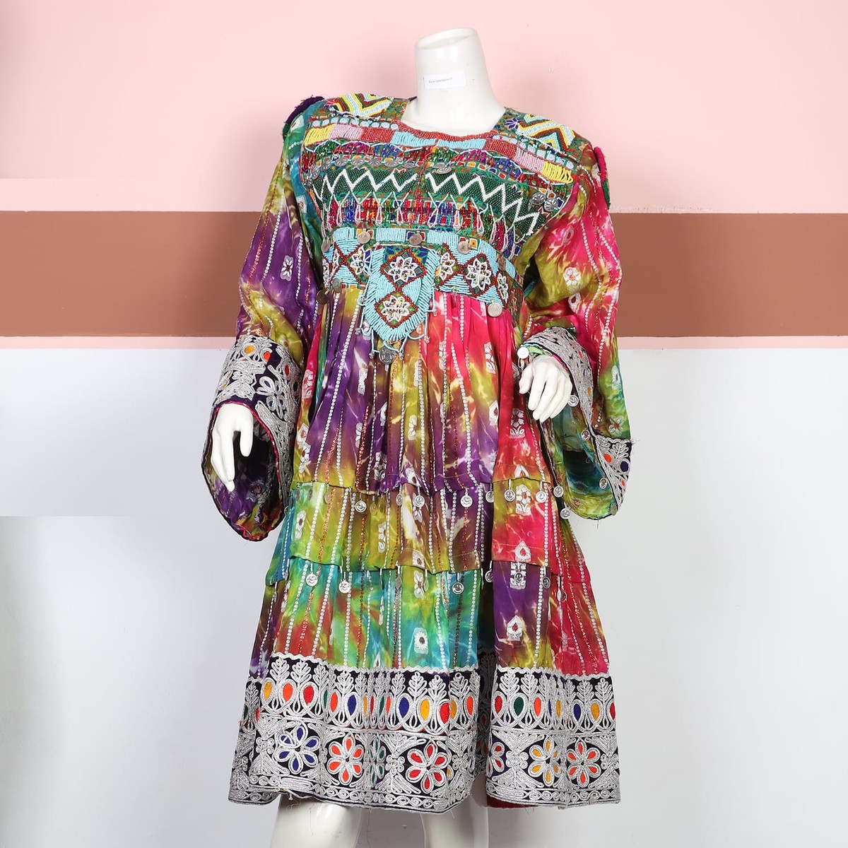 Multicolor Traditional Afghan Dress 1