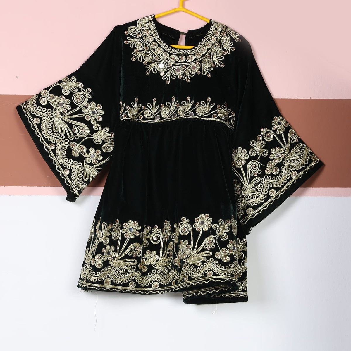 Black Velvet Traditional Dress 2