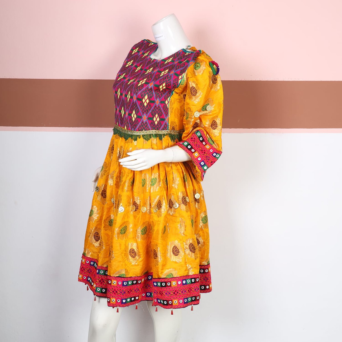 Golden Glow Traditional Embroidered Dress 3