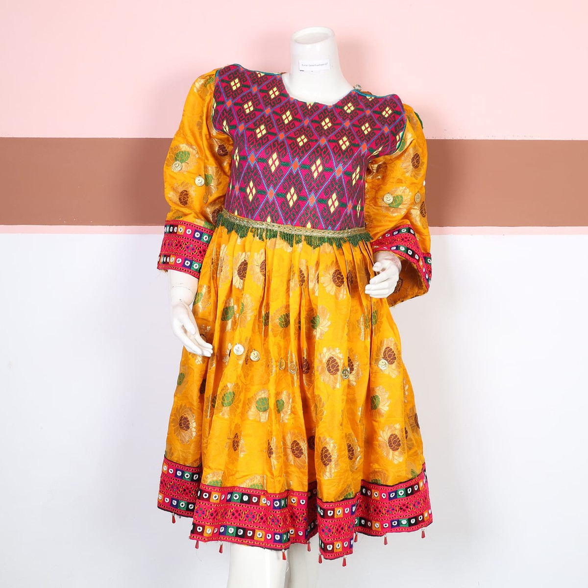 Golden Glow Traditional Embroidered Dress 1