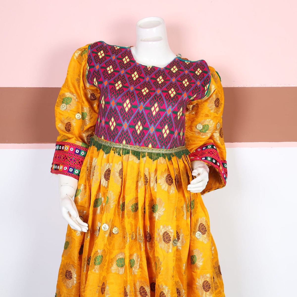 Golden Glow Traditional Embroidered Dress 2