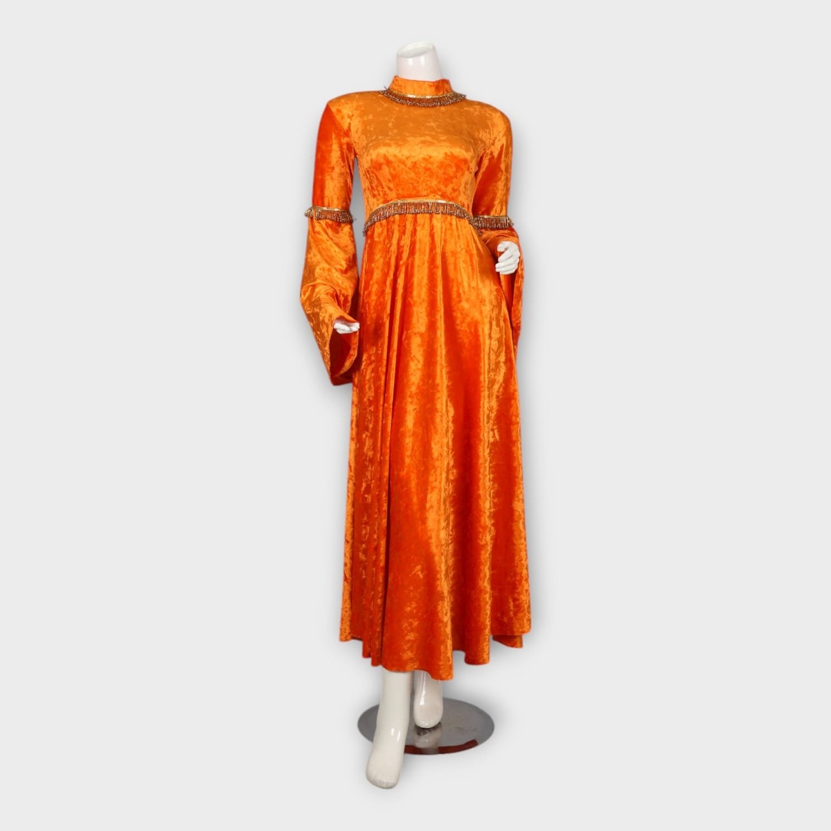 Elegant Orange Afghan Dress 4