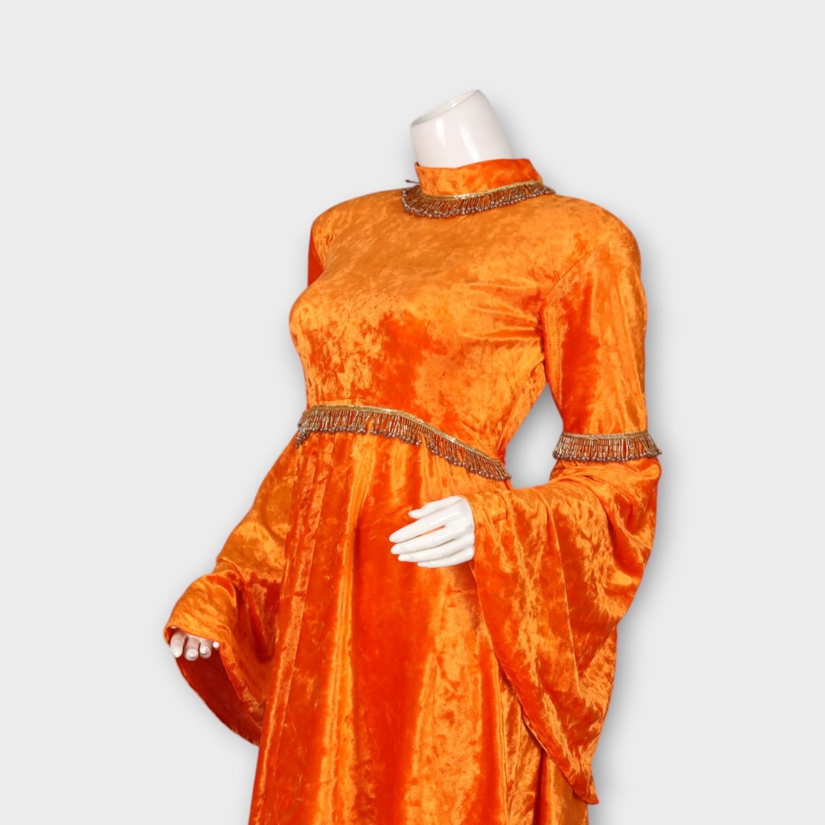 Elegant Orange Afghan Dress 1