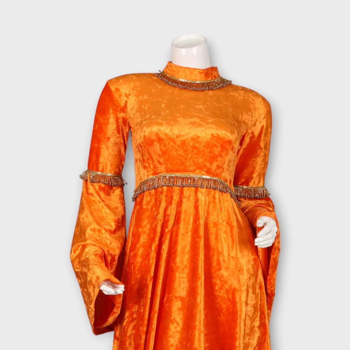 Elegant Orange Afghan Dress 5