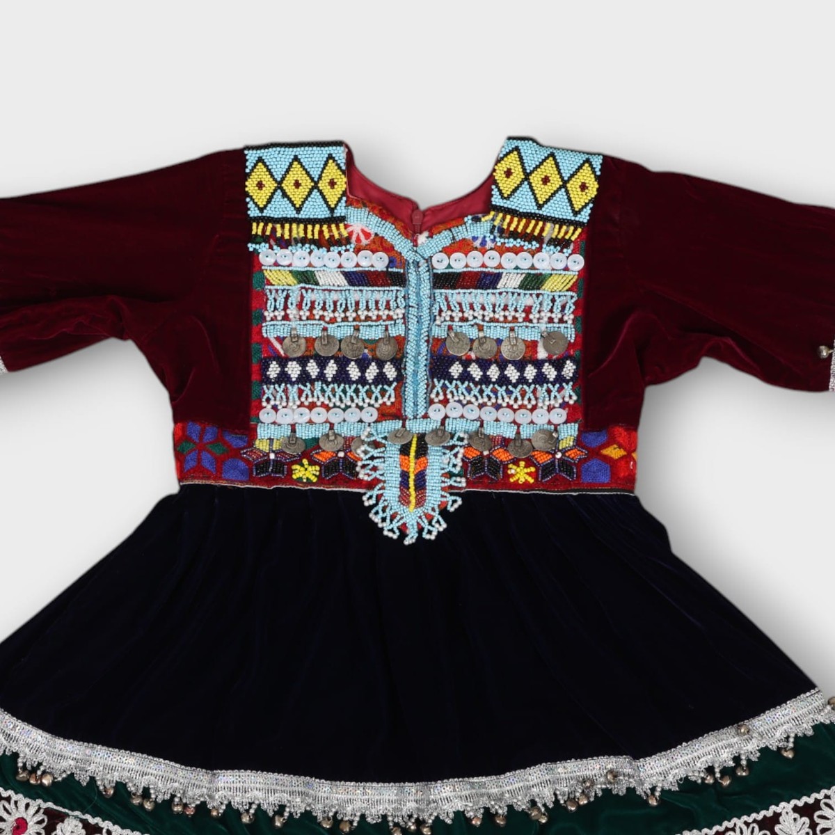 Traditional Velvet Kuchi Baby Dress 2