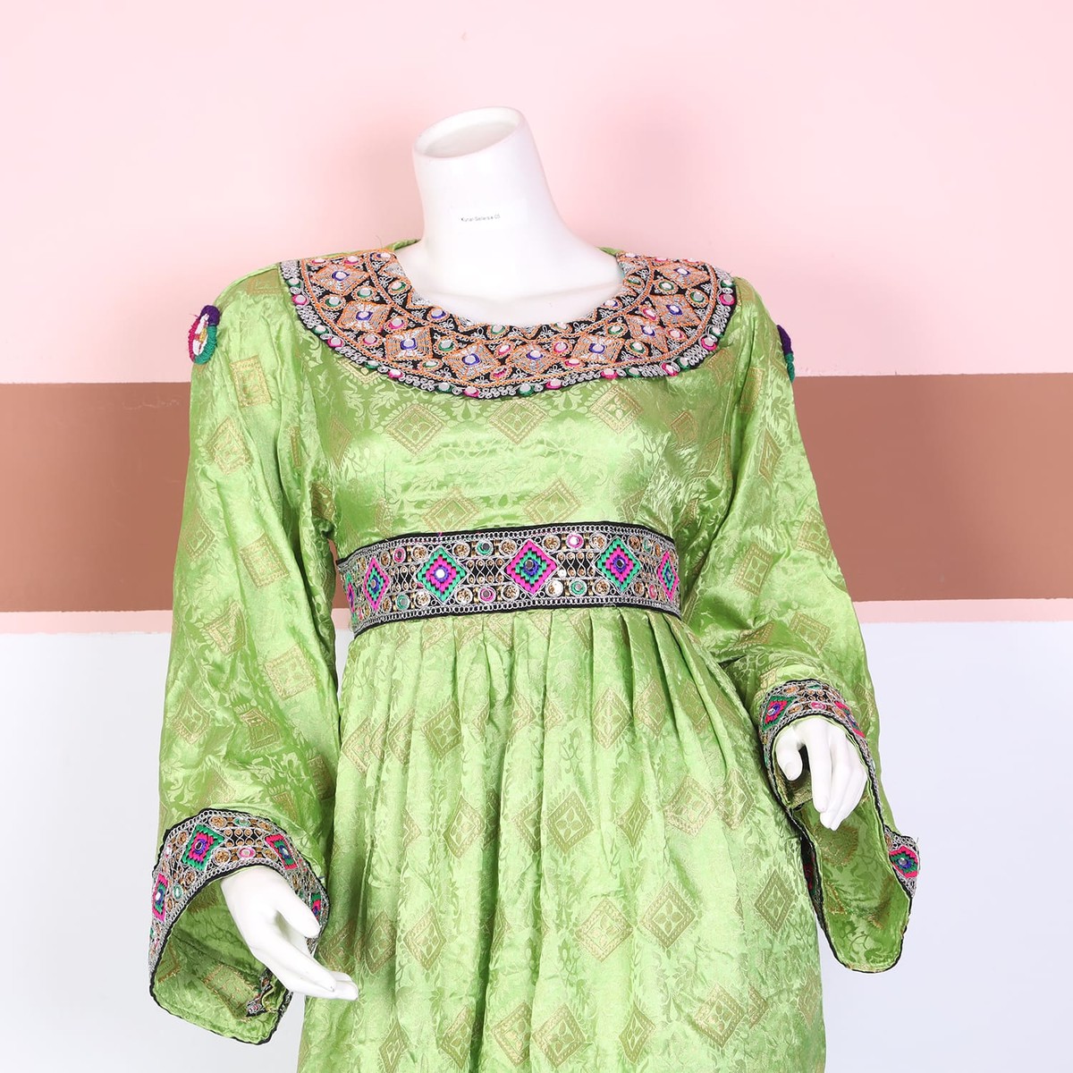 Light Green Traditional Afghani Dress 2