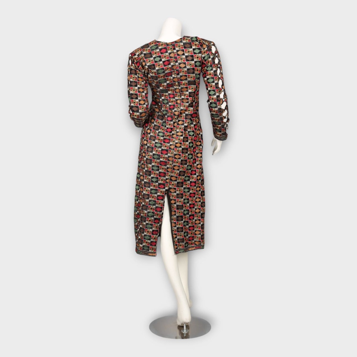 Traditional Multicolor Block Print Long Dress 2