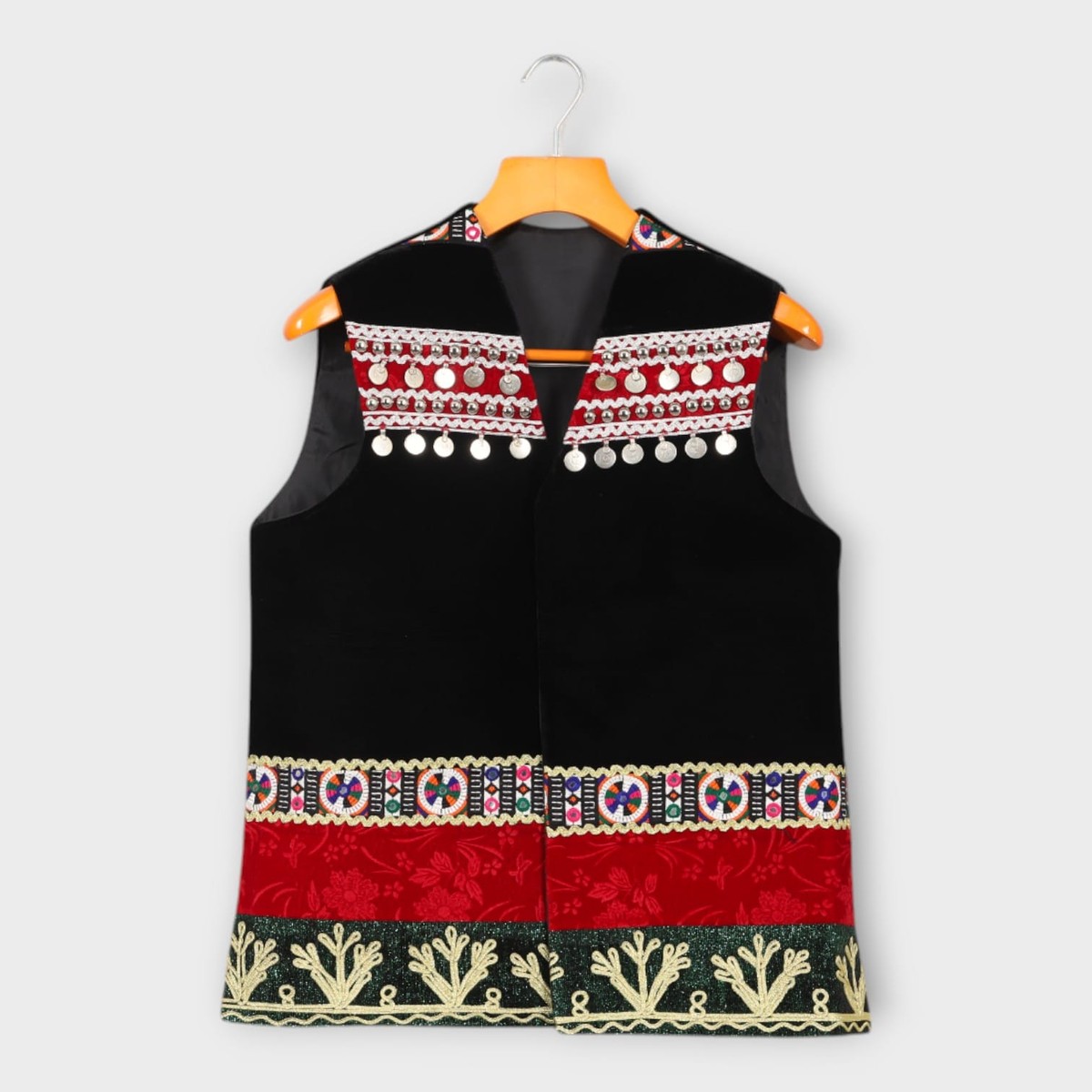 Heritage Gandi Afghani Outfit with Embroidered Waiscoat 10