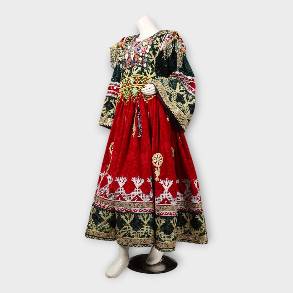 Heritage Gandi Afghani Outfit with Embroidered Waiscoat 11