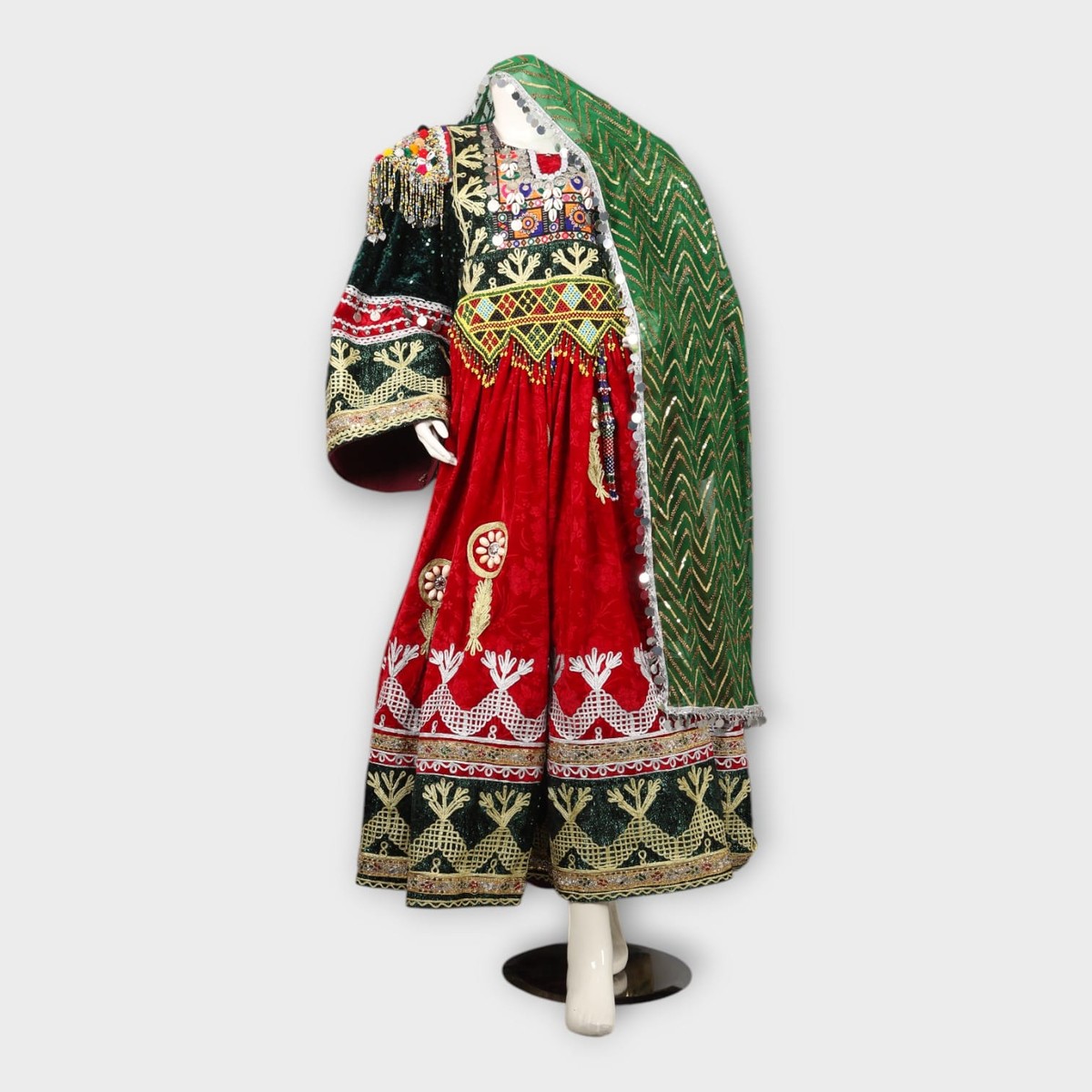 Heritage Gandi Afghani Outfit with Embroidered Waiscoat 5