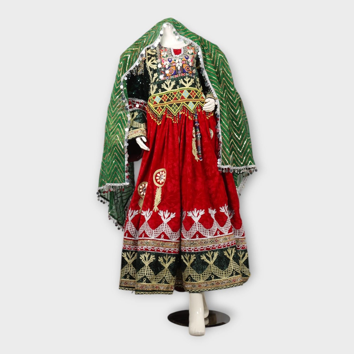 Heritage Gandi Afghani Outfit with Embroidered Waiscoat 9