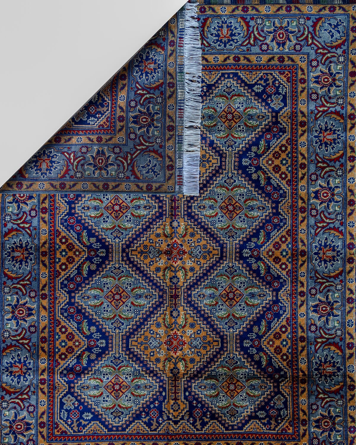 Handwoven Afghani Wool Carpet – Royal Medallion Design | 7.8 x 4.8 ft 4