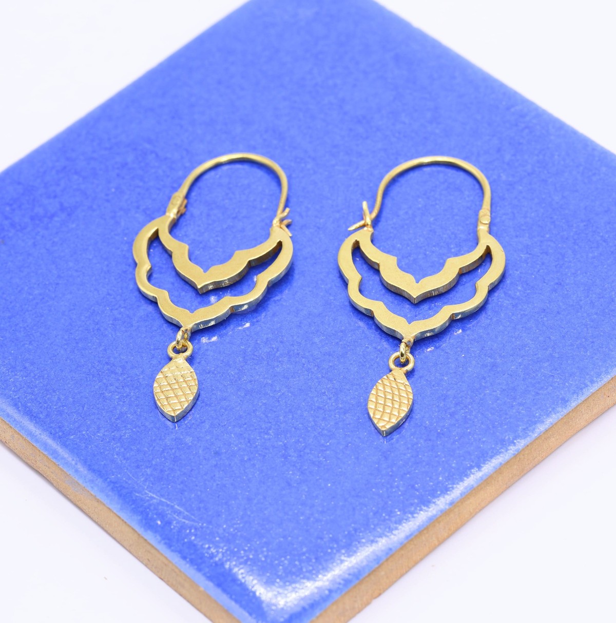 Safawi earrings, gold plated, handmade 2