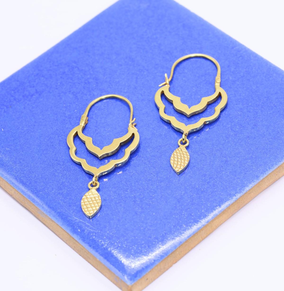 Safawi earrings, gold plated, handmade 1