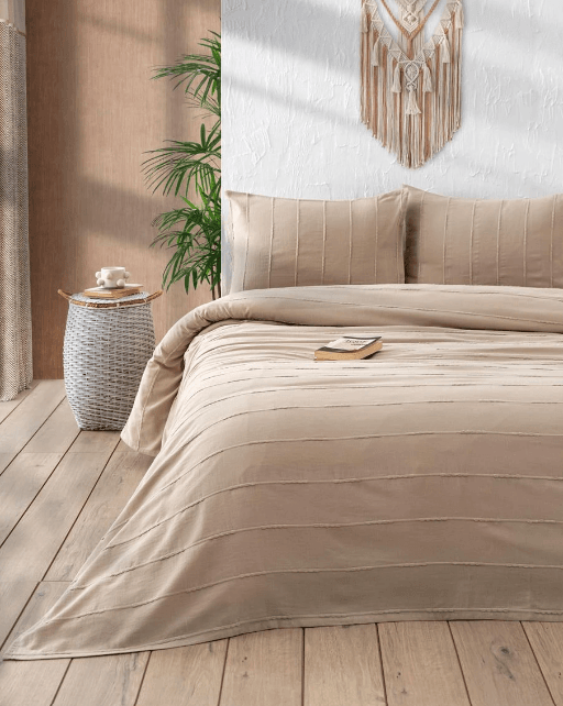 Bedding Set Pearl Double – Luxury 100% Cotton Lightweight Pique Set for Double Beds 3