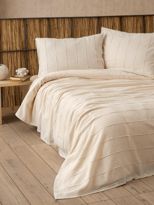 Bedding Set Pearl Double – Luxury 100% Cotton Lightweight Pique Set for Double Beds 5
