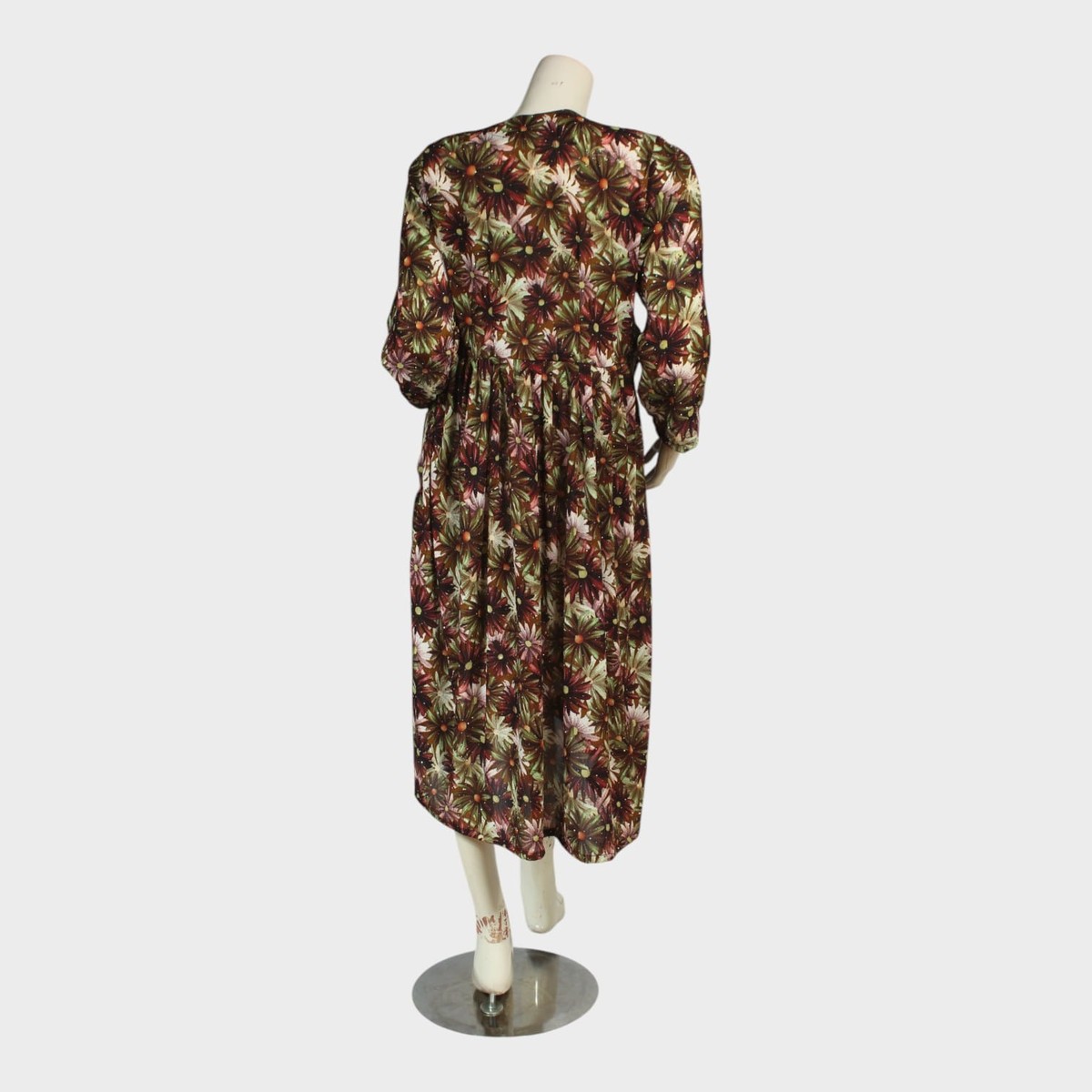 Floral Maroon Printed Long Dress 1