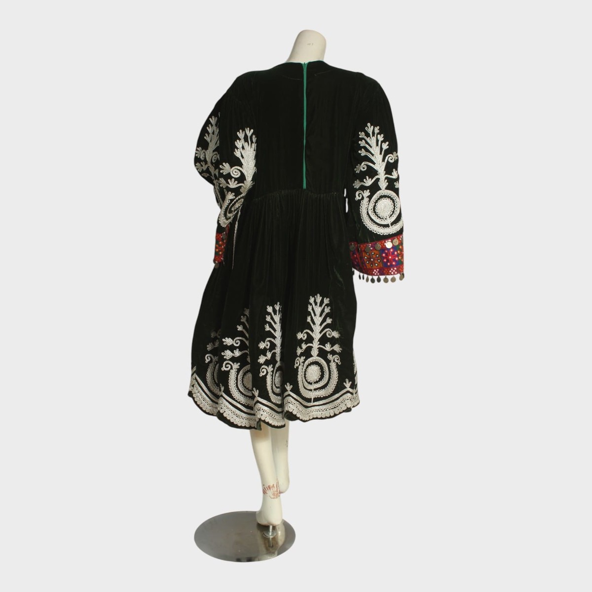 Traditional Black Afghani Velvet Dress with Multicolor Embroidery – Women's Ethnic Wear 2