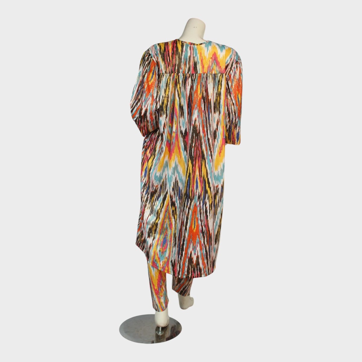 Multicolor Ikat Print Afghan Tunic dress 1