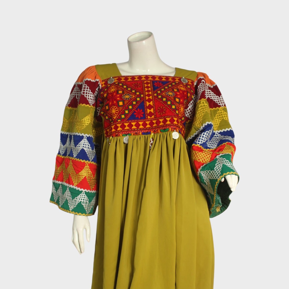 Multicolor Embroidered Afghani Traditional Dress Set 4