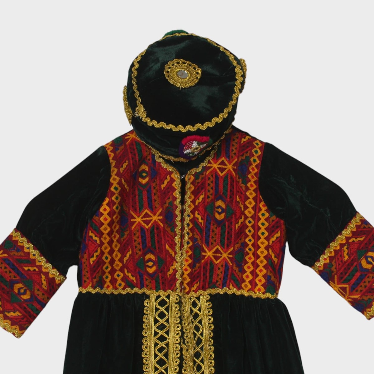 Traditional Afghani girl Dress Set with Hat 1