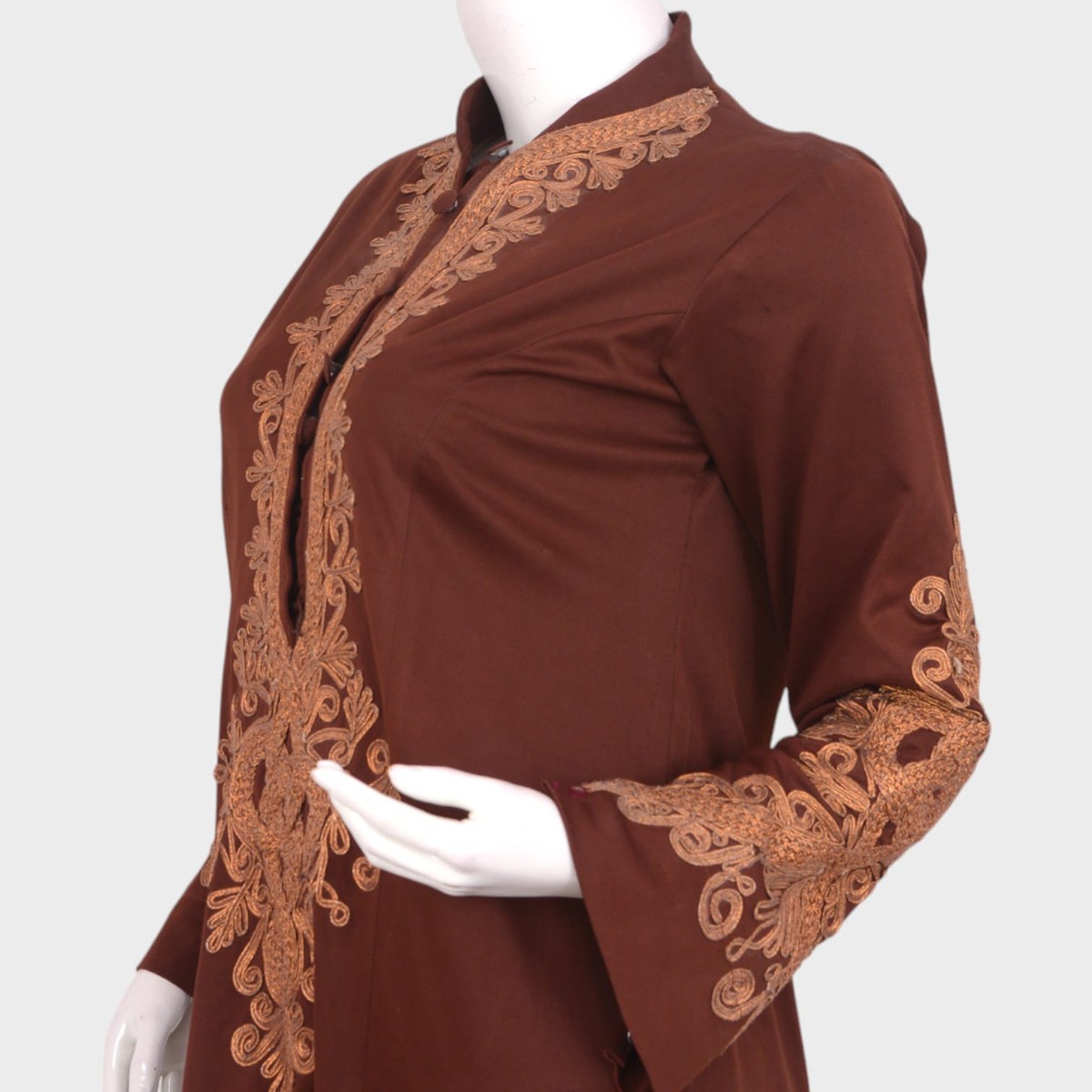 Afghani Brown Dress with Intricate Embroidery 1
