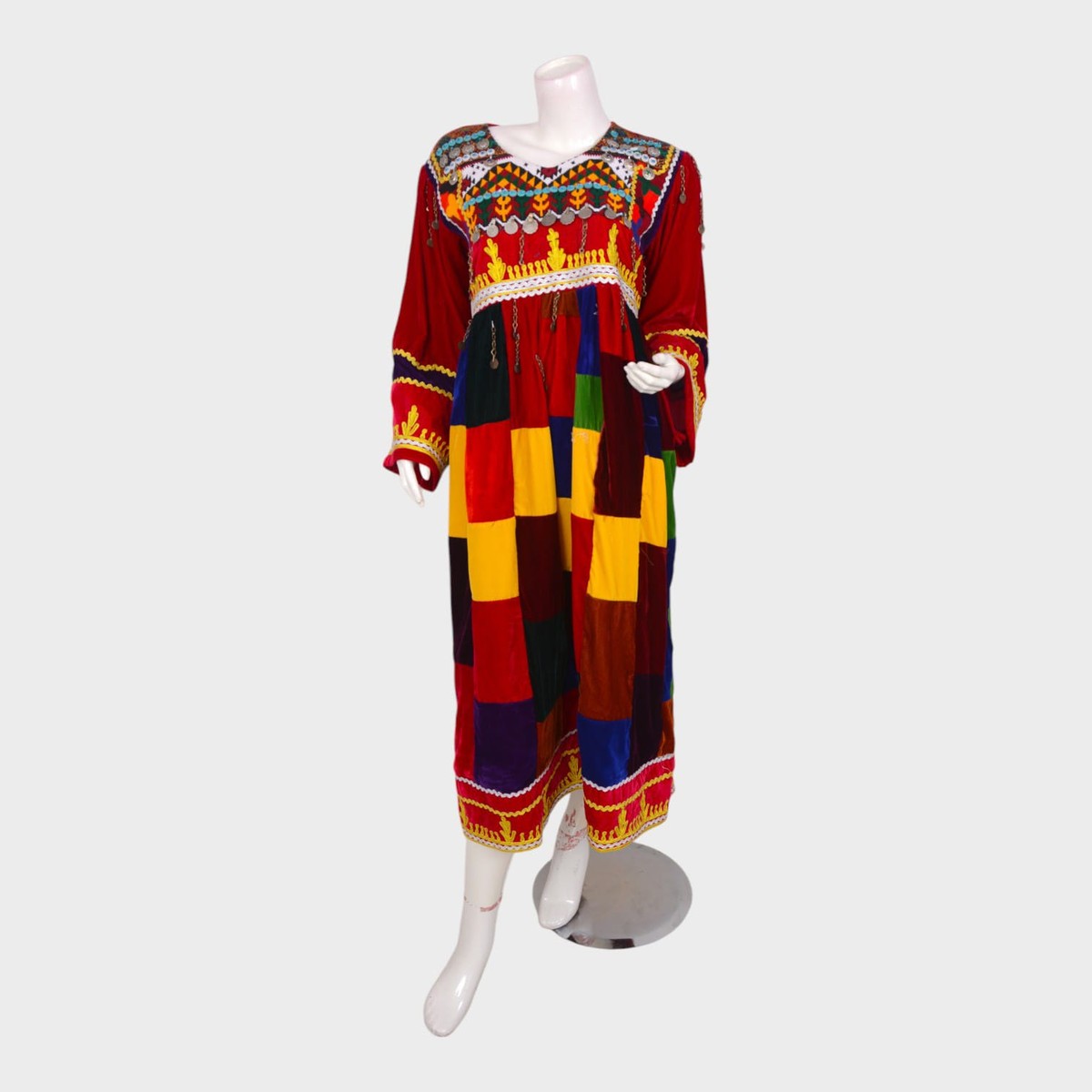 Kaleido Nomad – Multicolor Patchwork Afghani Dress 4