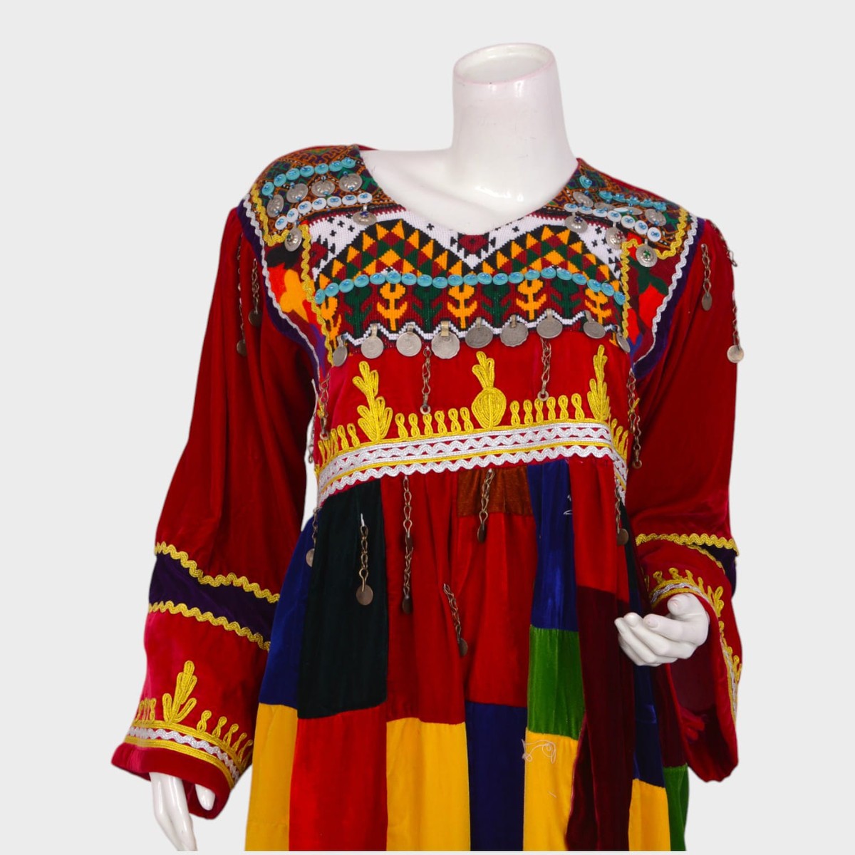Kaleido Nomad – Multicolor Patchwork Afghani Dress 3