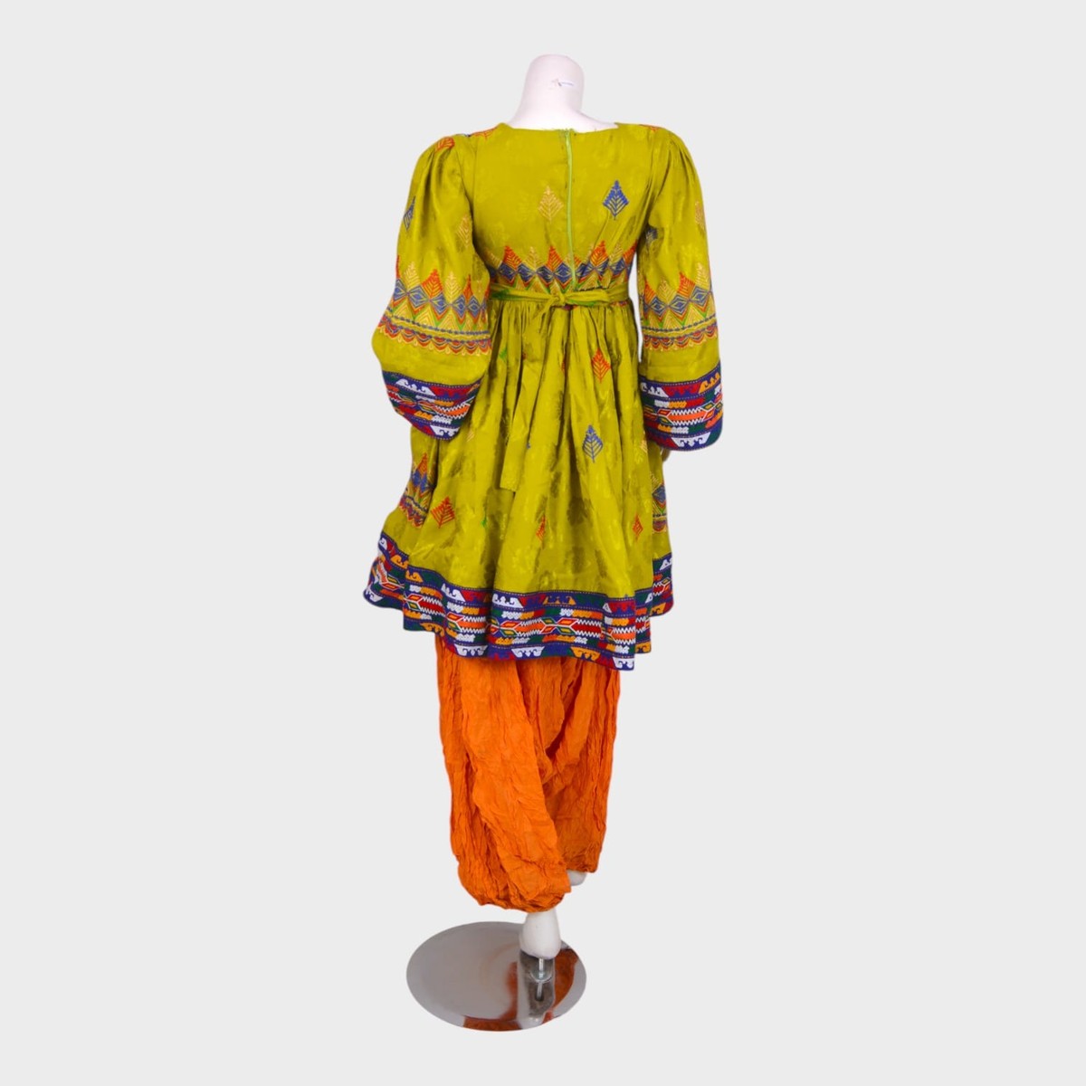 Zarina Bloom – Lime Green Afghani Dress Set 2