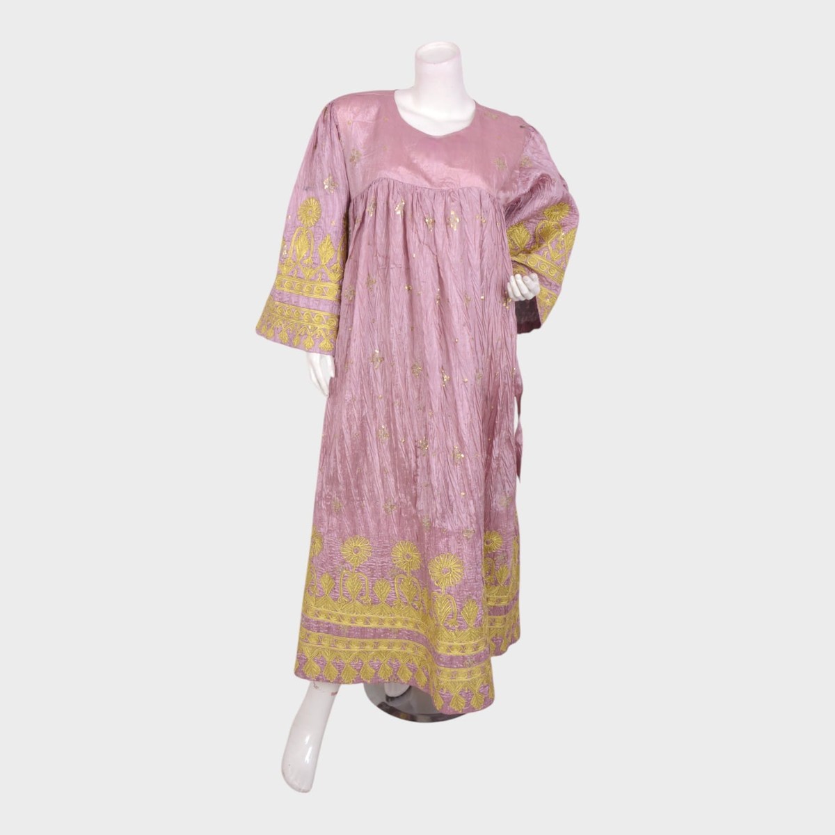 Blush Noor – Light Pink Embroidered Afghani Dress 2