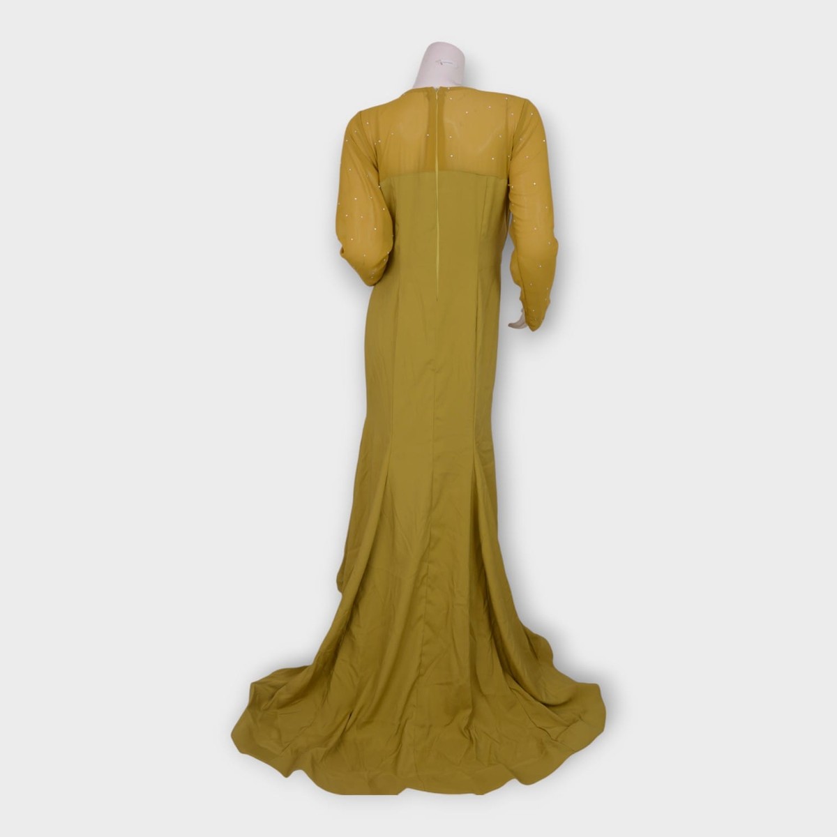 Golden Muse – Mustard Evening Gown 3