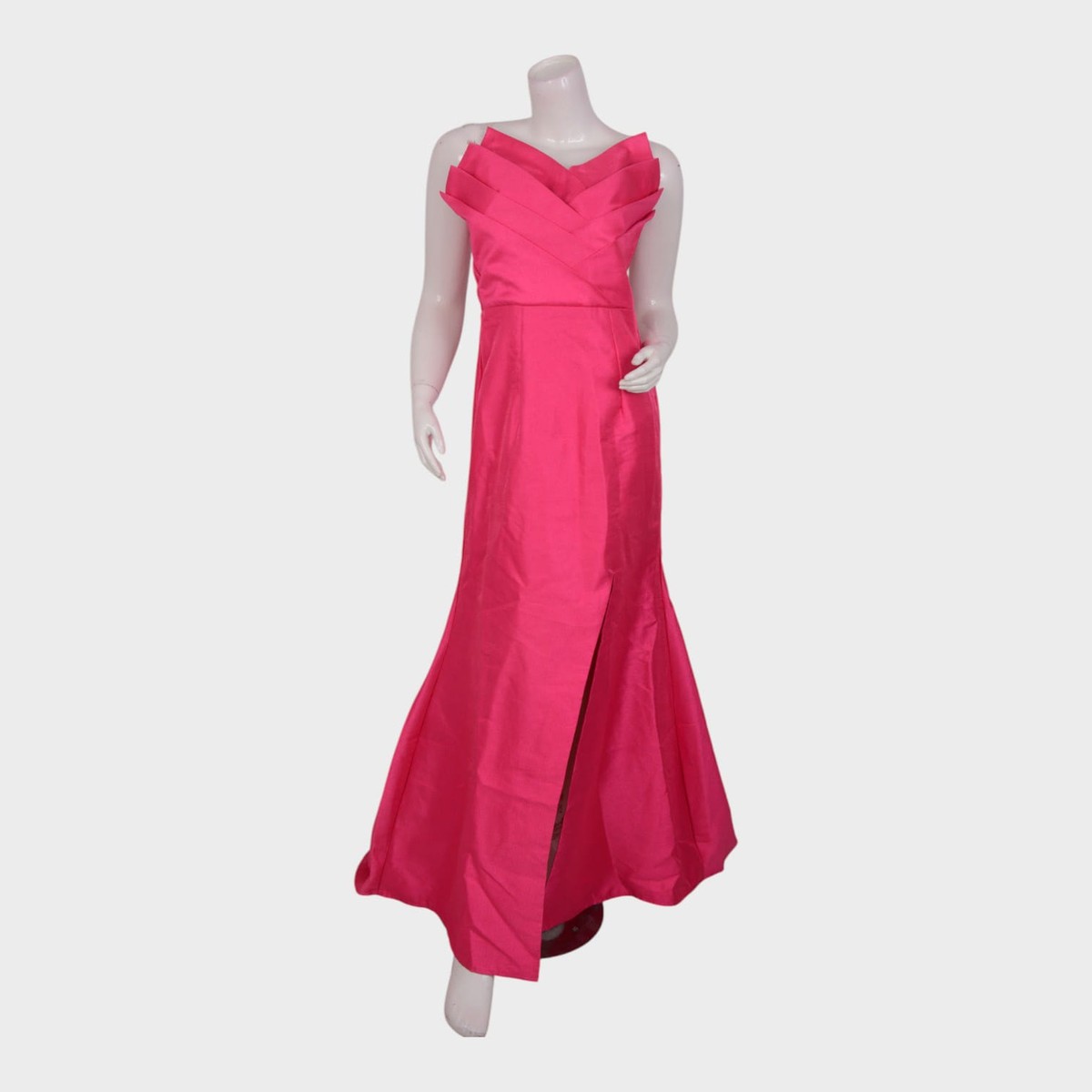 Fuchsia Flame – Satin Evening Gown 2
