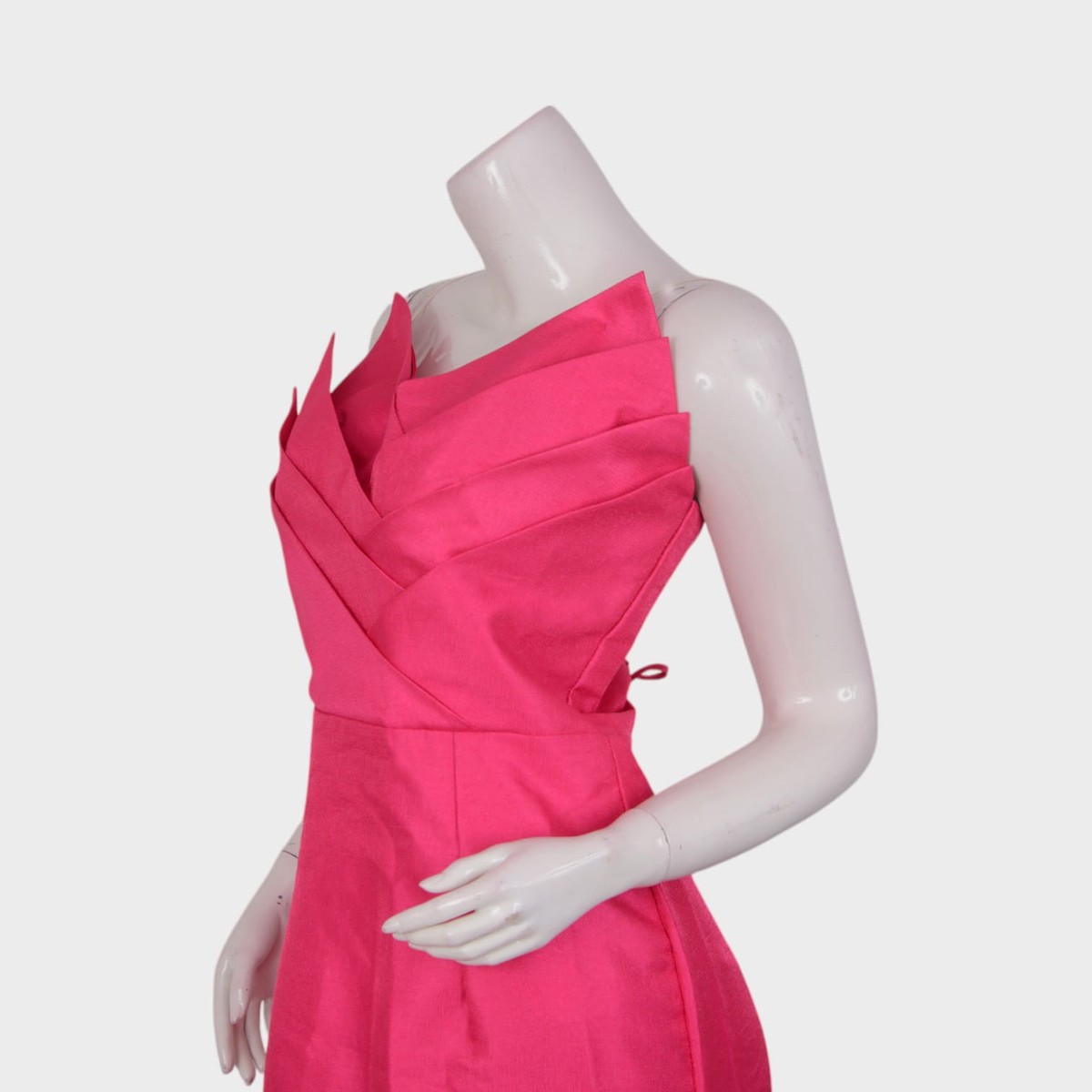 Fuchsia Flame – Satin Evening Gown 1