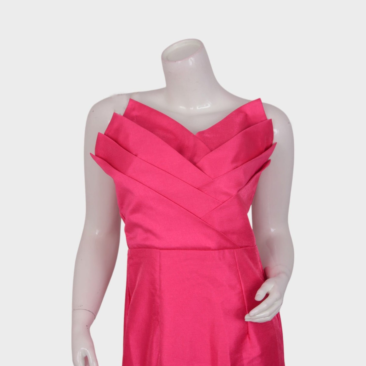Fuchsia Flame – Satin Evening Gown 3