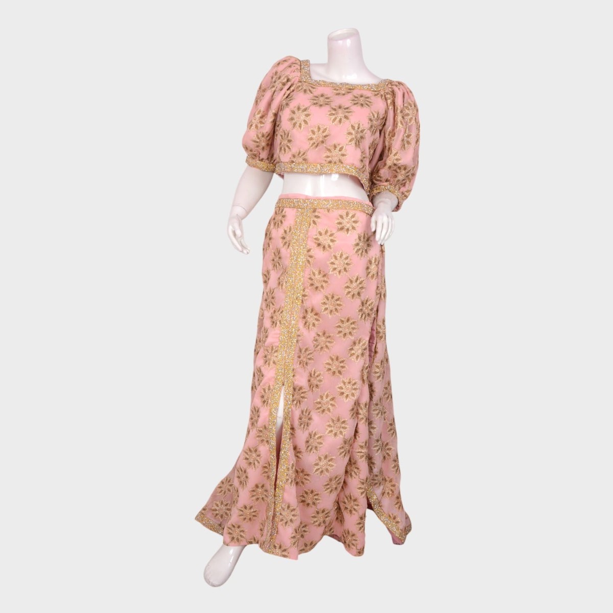 Blush Royale – Embroidered Two-Piece Lehenga Set Indian Dress 4