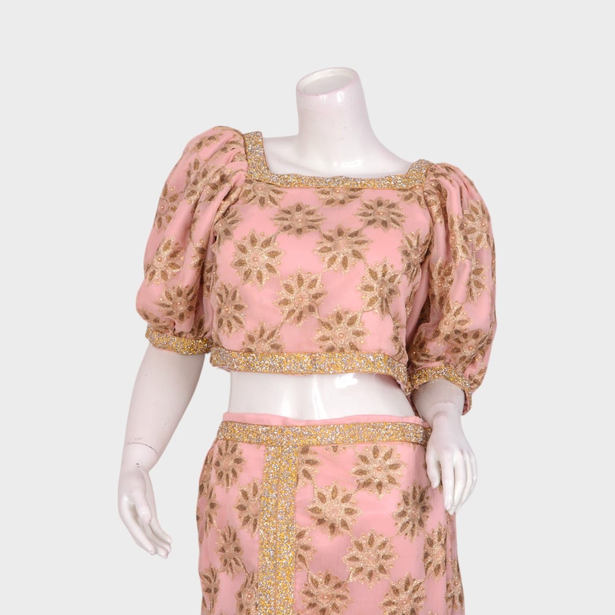 Blush Royale – Embroidered Two-Piece Lehenga Set Indian Dress 3