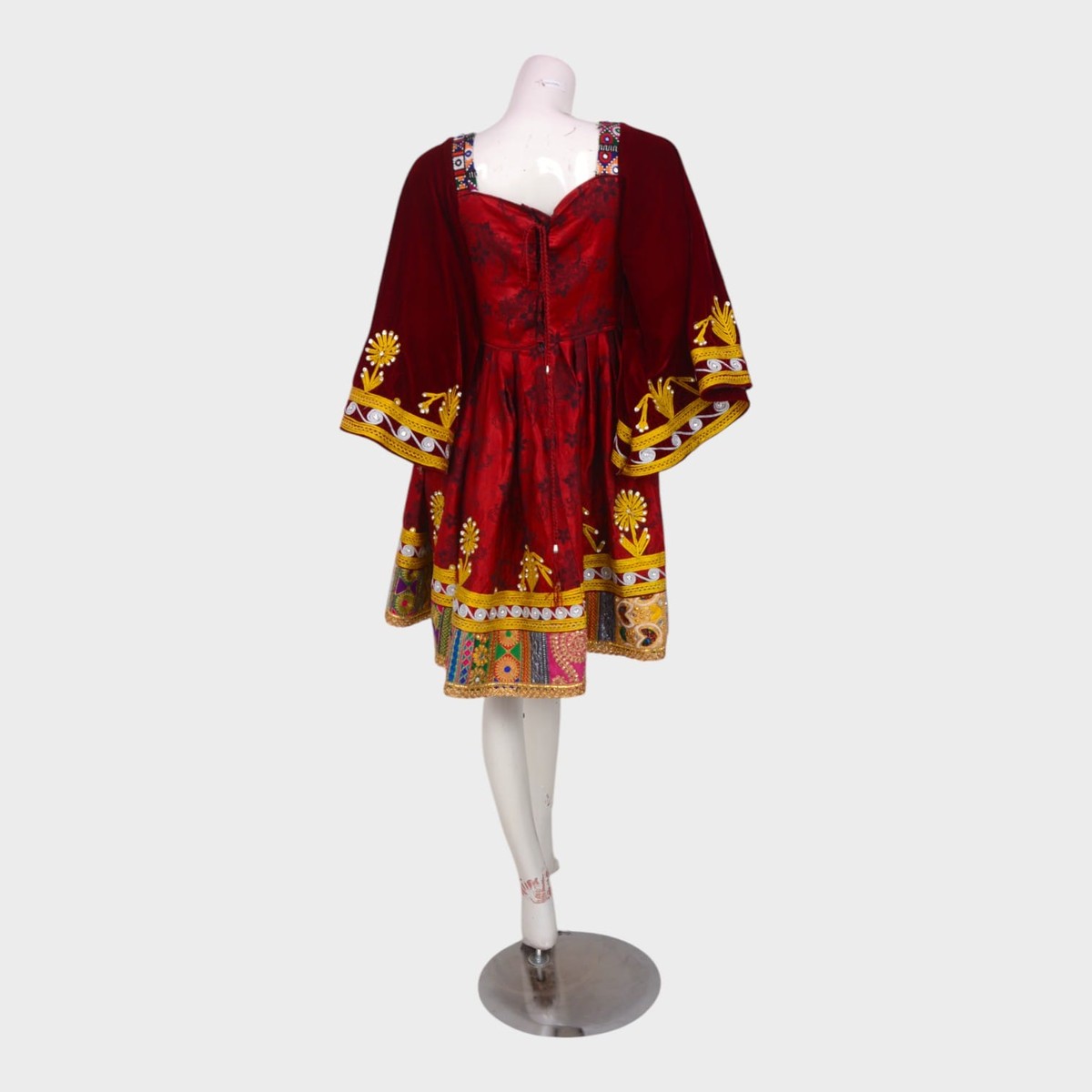 Roya Flame – Short Traditional Afghani Dress 2