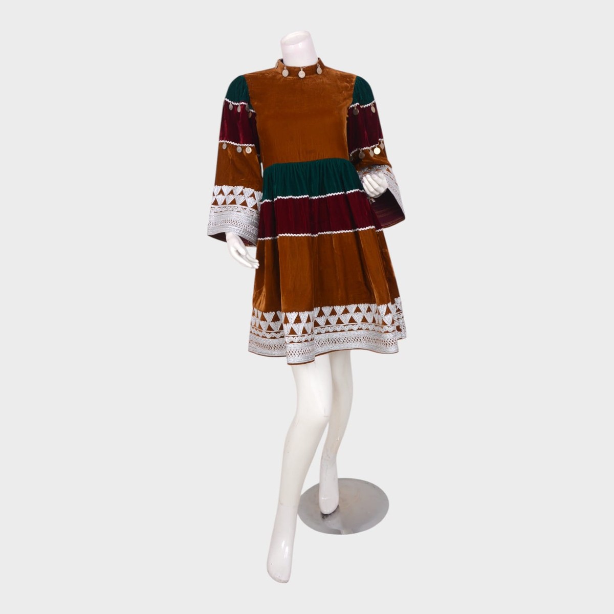 Zohra Muse – Patchwork Velvet Dress 1