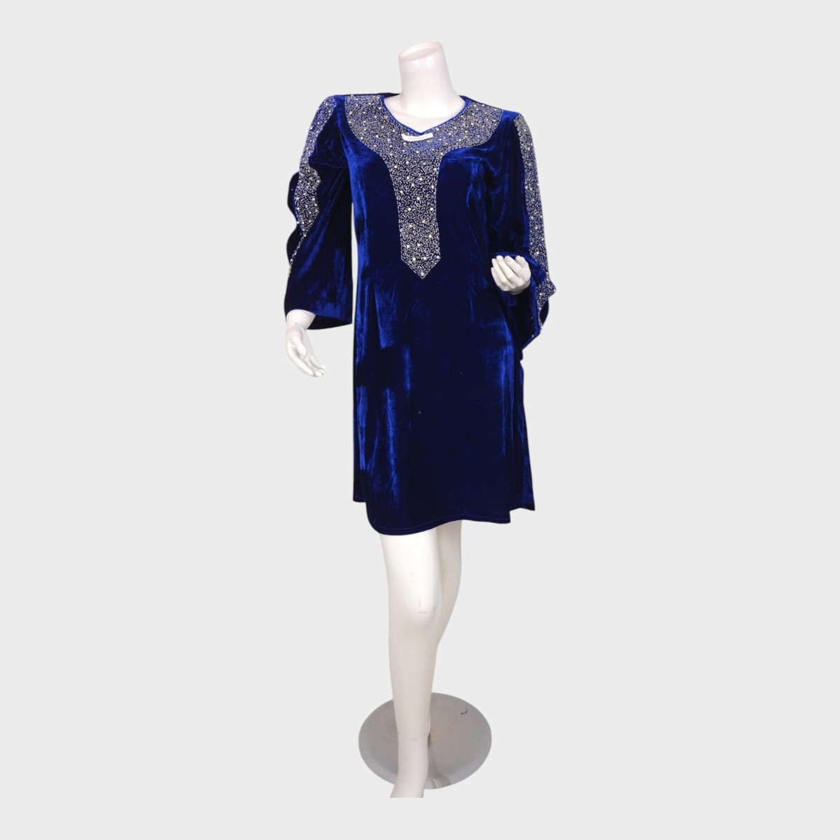 Embellished Velvet Short Dress 1