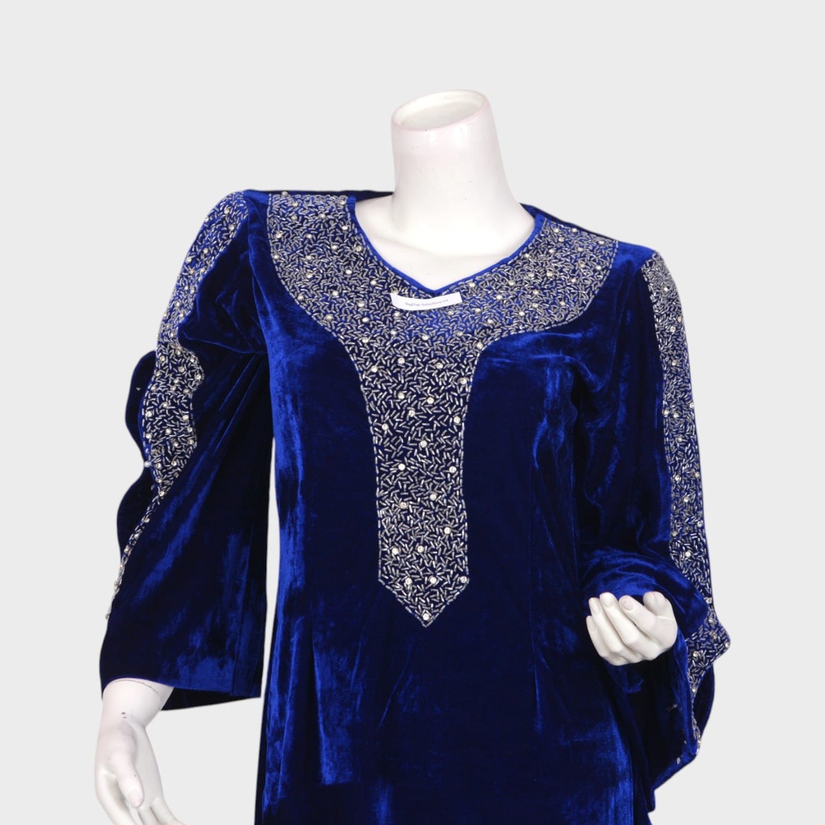 Embellished Velvet Short Dress 3