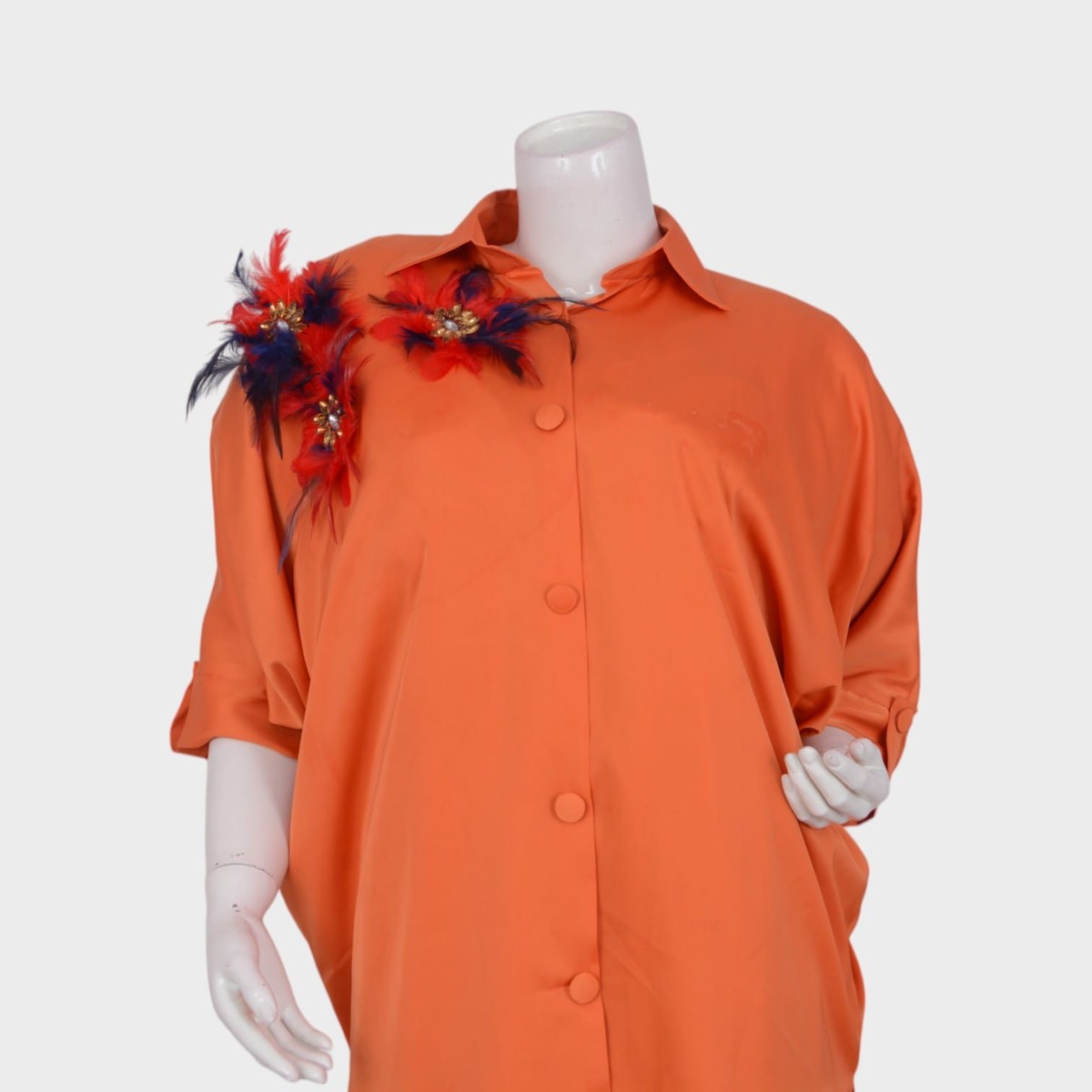 Clementine Flow – Feather Accent Maxi Set 3