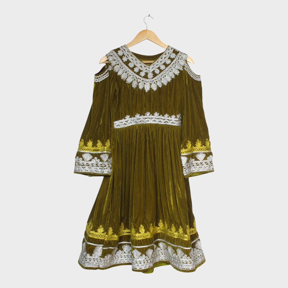 Zarmina Olive Glam Dress 3