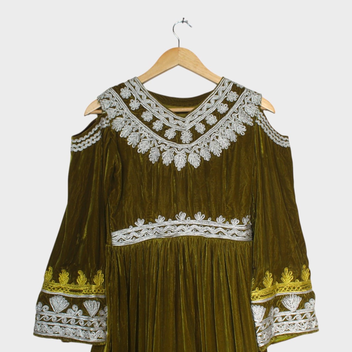 Zarmina Olive Glam Dress 2